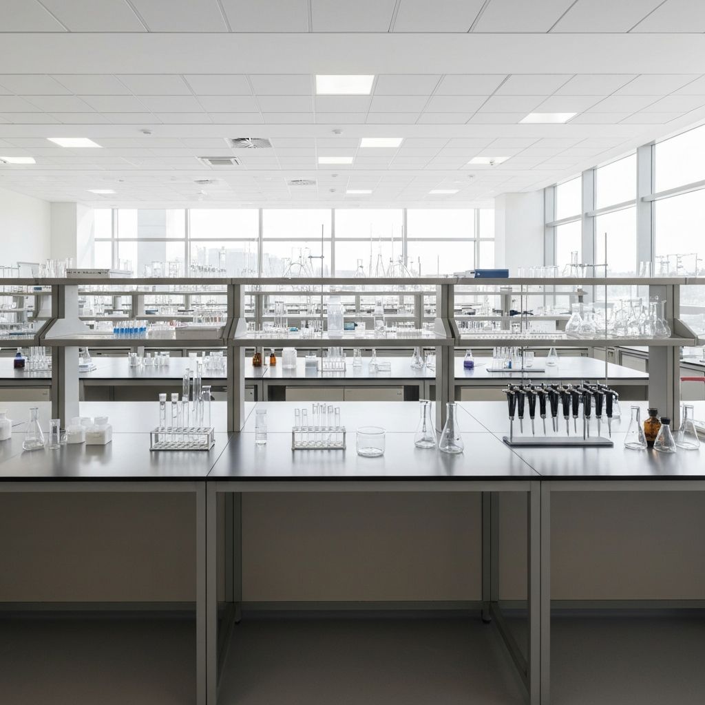 Laboratoire moderne et propre, illustration de la recherche scientifique